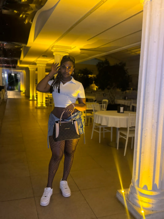 NYXLUX Curve Control Denim Cargo Skirt